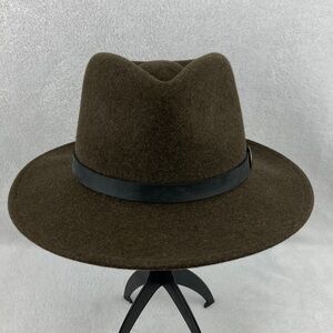 Bailey Of Hollywood Lite Felt Briar 100% Wool Dark Brown Fedora Hat sz Medium